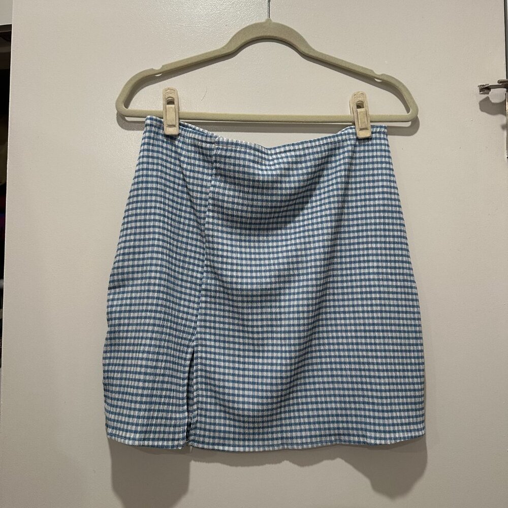 Lisa Says Gah Blue and White Gingham Skirt Set - Picture 5 of 7